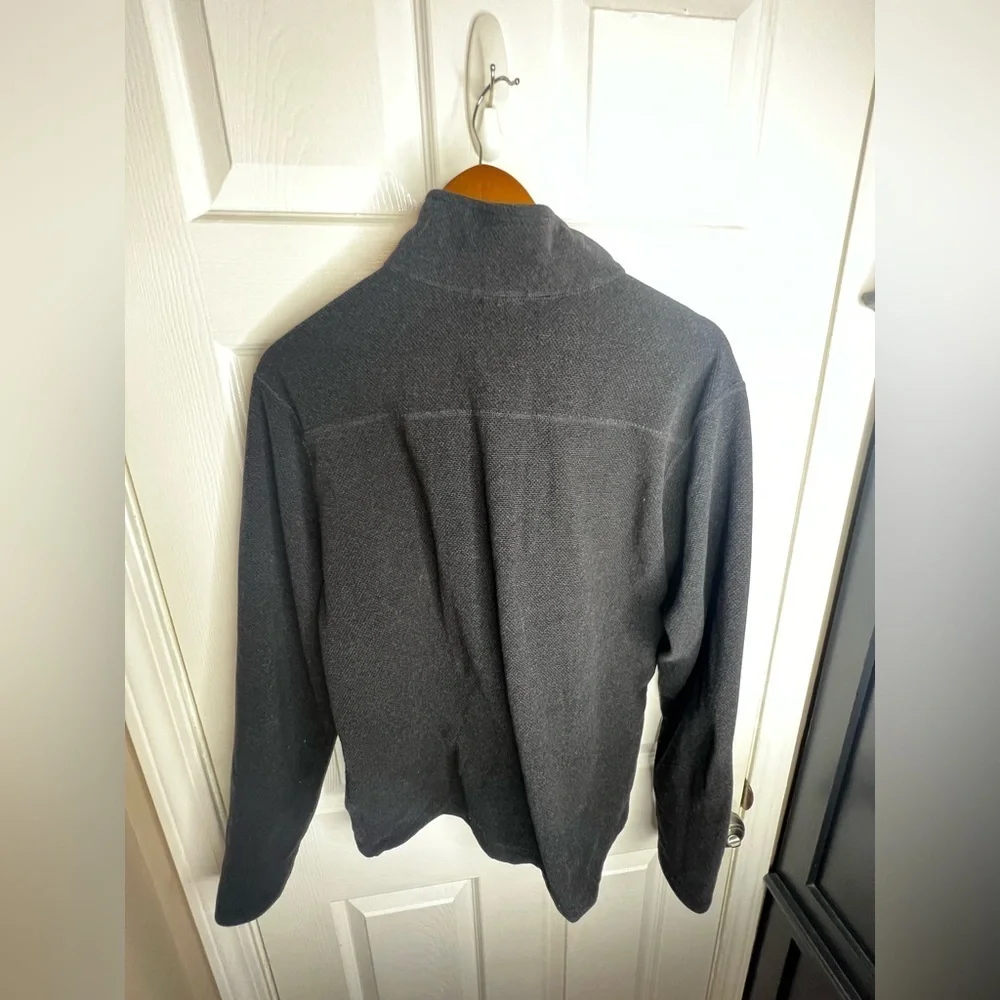 The North Face Men’s Large Textured Cap Rock 1/4 Zip Fleece Top Black L